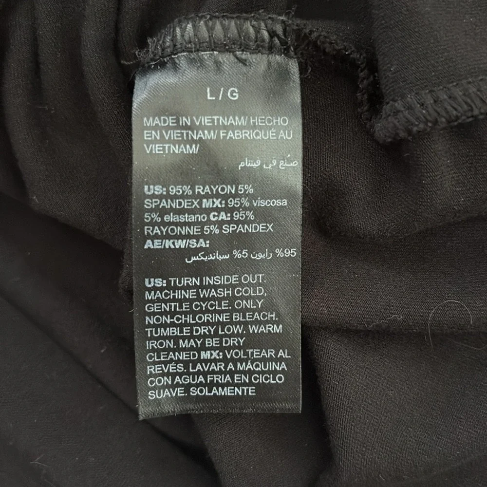 White House Black Market Black Ruched Blouse Size L - Picture 10 of 11